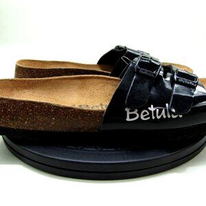Betula by Birkenstock Sandals Womens EU 38 L7 Leather Double Buckle Strap Slides